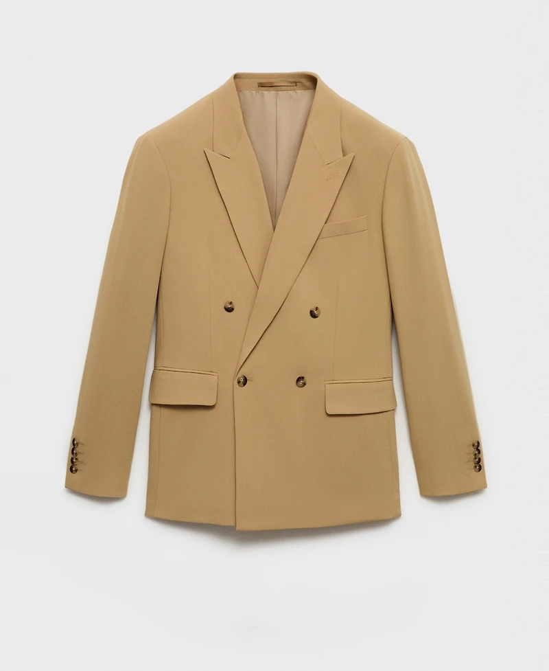 Mango Men's Boston Regular-Fit Double-Breasted Suit Blazer