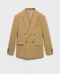 Mango Men's Boston Regular-Fit Double-Breasted Suit Blazer