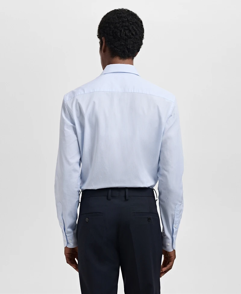 Mango Men's Slim-Fit Thousand Striped Dress Shirt
