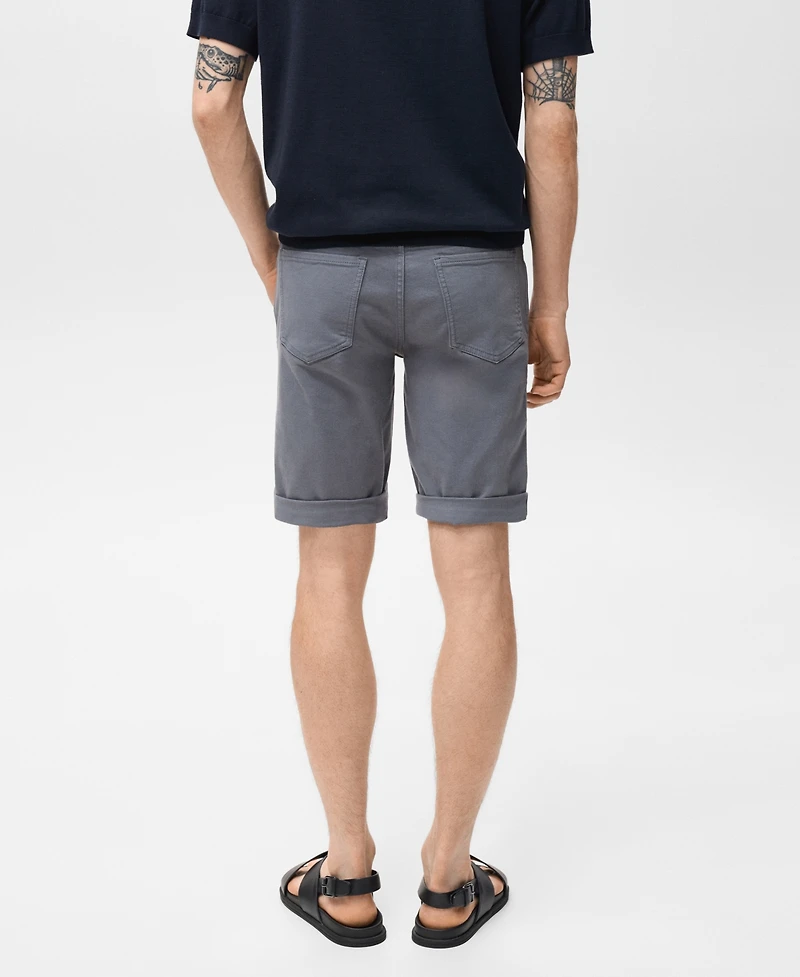Mango Men's Slim-Fit Denim 11.5" Bermuda Shorts