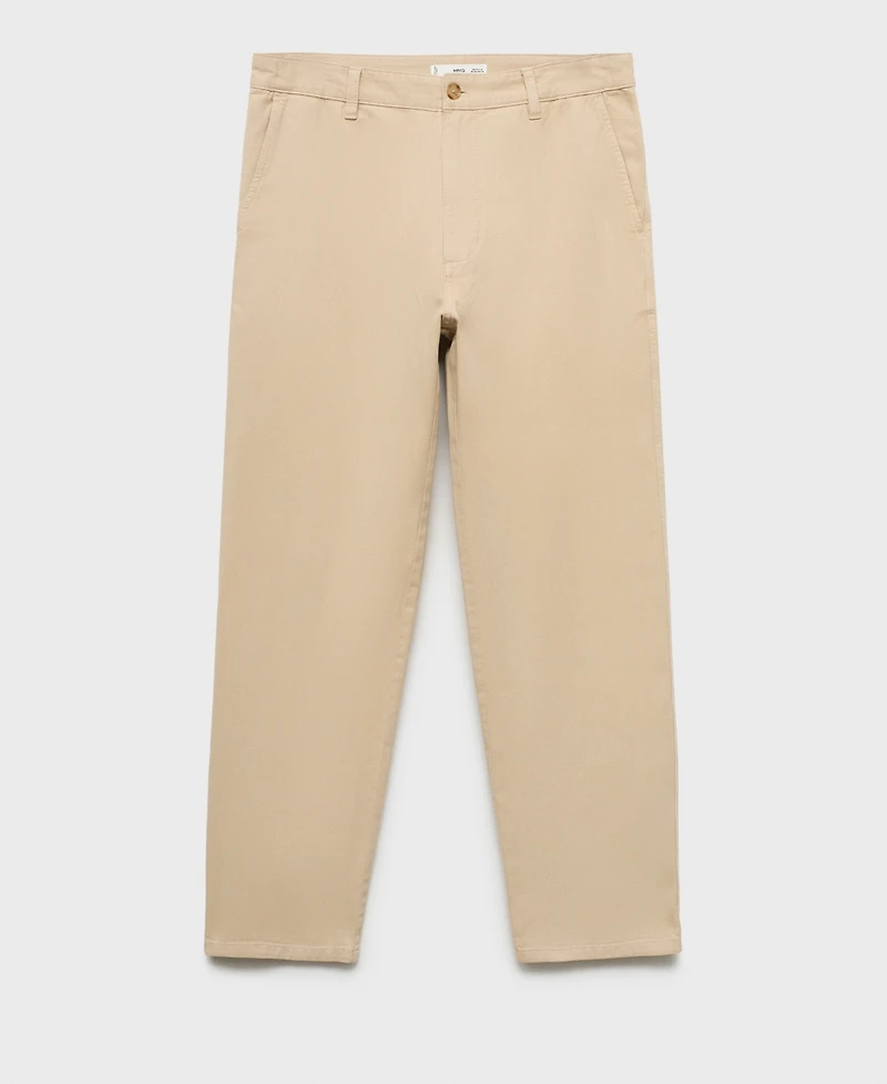 Mango Men's Cotton-Linen Blend Regular-Fit Jeans