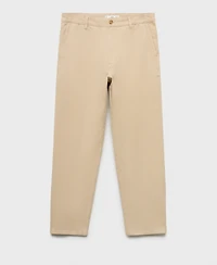 Mango Men's Cotton-Linen Blend Regular-Fit Jeans