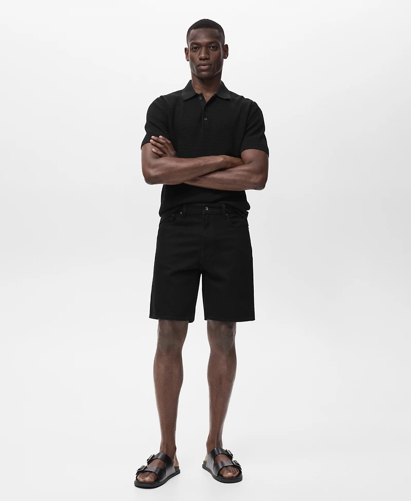 Mango Men's Regular-Fit 9" Denim Shorts
