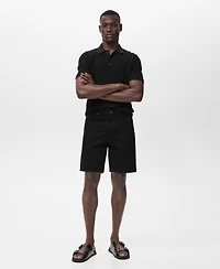 Mango Men's Regular-Fit 9" Denim Shorts