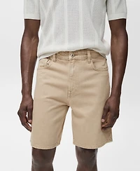 Mango Men's Regular-Fit 9" Denim Shorts