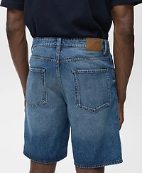 Mango Men's Regular-Fit 9" Denim Shorts