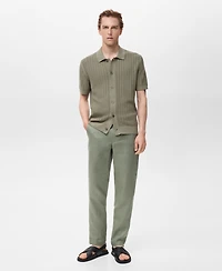 Mango Men's Cotton Structure Shirt