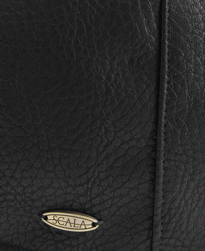 Scala Men's Ivy Faux-Leather Flat Cap