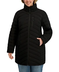 Nautica Plus Hooded Water-Resistant Puffer Coat
