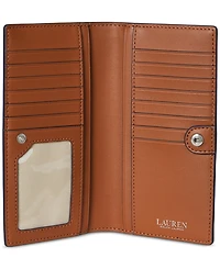 Lauren Ralph Lauren Crosshatch Leather Slim Wallet