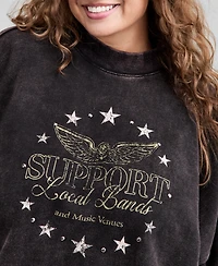 And Now This Trendy Plus Cotton Stud-Trim Graphic Sweatshirt, Macy's Exclusive