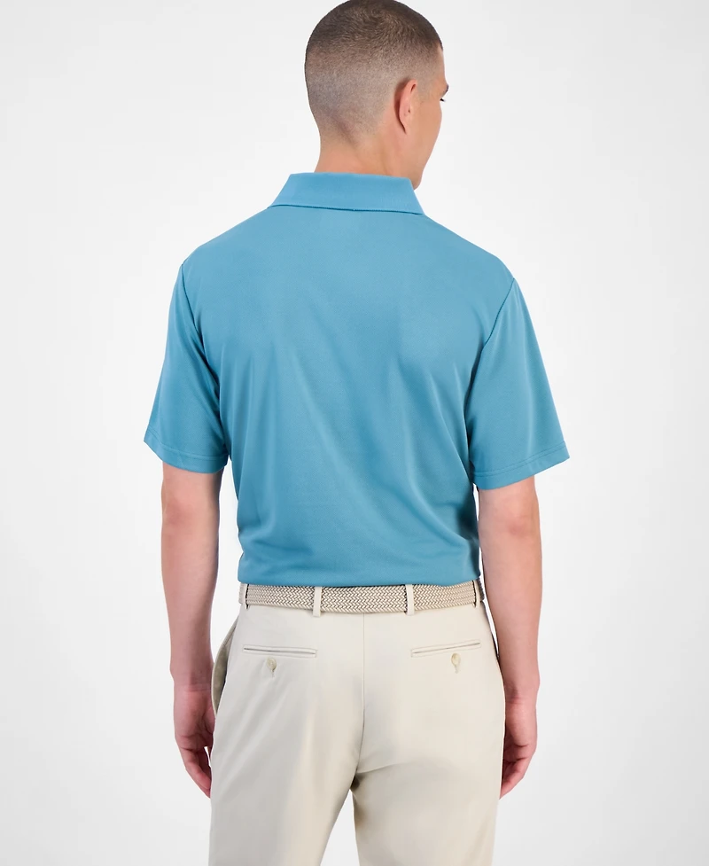 Pga Tour Men's Airflux Regular-Fit Mesh Performance Golf Polo Shirt