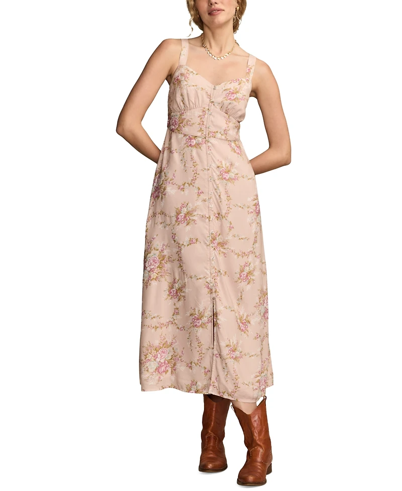 Lucky Brand Women's Sweetheart-Neck Sleeveless Midi Dress