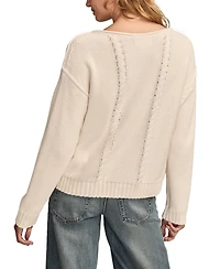Lucky Brand Women's 90S Graphic Cotton Crewneck Sweater