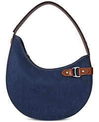 Lauren Ralph Lauren Tasha Medium Denim Shoulder Bag