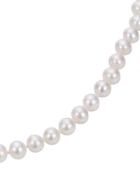 Cultured Freshwater Pearl (6 - 6-1/2mm) Pearl Strand 18" Collar Necklace