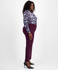 Tahari Asl Plus Flare-Leg Pants