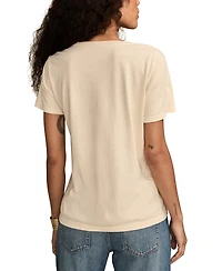 Lucky Brand Women's Ornate Sun Frame Cotton Crewneck T-Shirt
