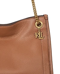 Lauren Ralph Bradley Small Pebbled Leather Tote Bag