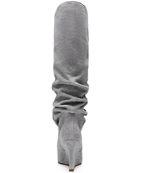 Steve Madden Women's Distortion Knee-High Wide-Calf Slouch Wedge Boots