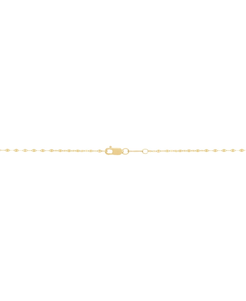 Polished Curved Tube Bar 18" Pendant Necklace in 10k Gold