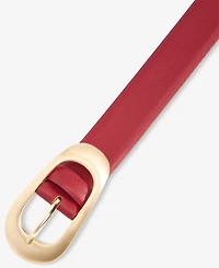 On 34th Faux-Leather Oval Buckle Belt, Macy's Exclusive