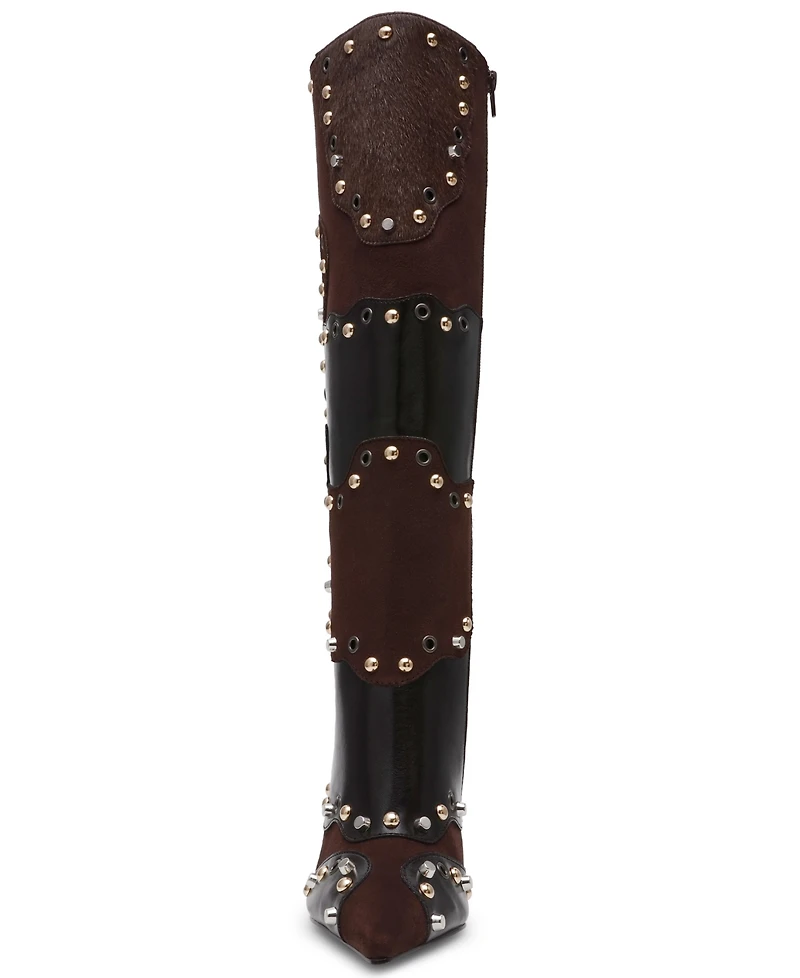 Steve Madden Women's Revive Studded Knee-High Novelty Dress Boots