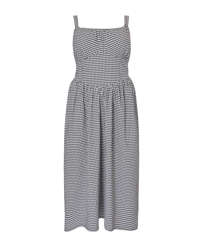 Quiz Women's Gingham Drop Waist Maxi Dress