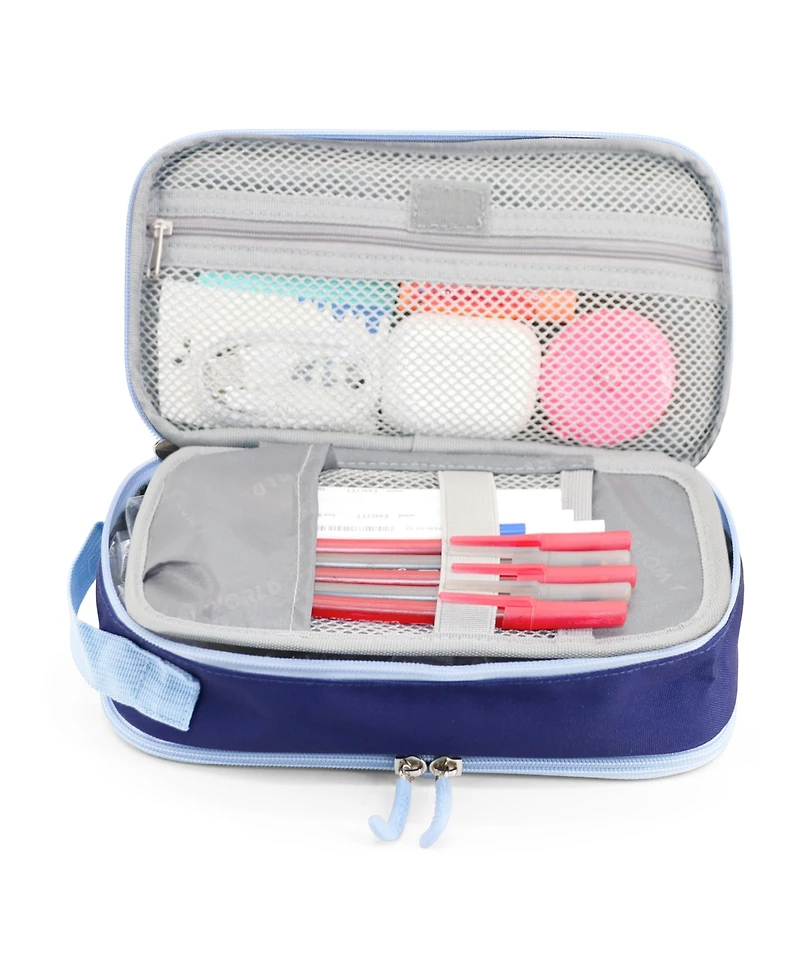 J World Doodle Pencil Case with Organizational Pockets and Handle Strap