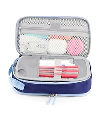 J World Doodle Pencil Case with Organizational Pockets and Handle Strap