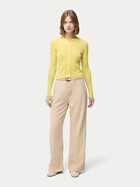 Gobi Cashmere Hidden Button-Front Cashmere Silk Cardigan