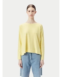 Gobi Cashmere Women's Boatneck Cotton Silk Cashmere Blend Sweater