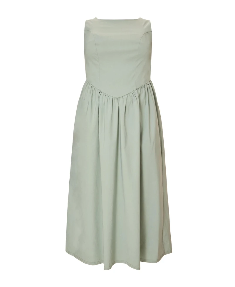 Quiz Women's Plus Bengaline Drop Waist Maxi Dress