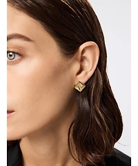 Gold Stud Earrings - Maple