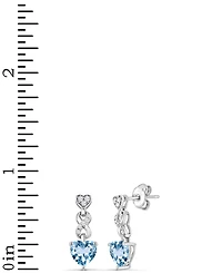 Women's Heart infinity Earrings Sterling Silver