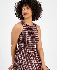 And Now This Women's Printed Smocked Sleeveless Midi Dress, Macy's Exclusive