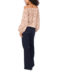 Vince Camuto Women's Printed Off-The-Shoulder Blouse