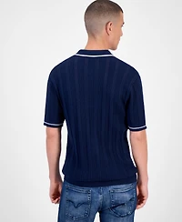 Karl Lagerfeld Paris Men's Half-Zip Knit Polo Shirt