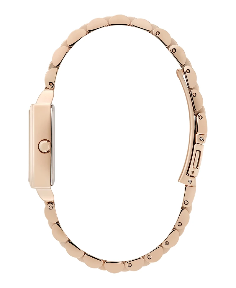 Olivia Burton Women's Quartz Carnation Gold-Tone Stainless Steel Bracelet Watch 25.5mm x 20.5mm