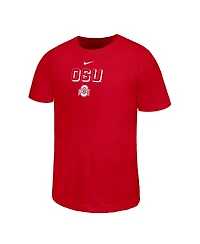 Nike Big Boys and Girls Scarlet Ohio State Buckeyes Legend Performance T-Shirt