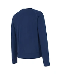 Concepts Sport Women's Blue Seattle Sounders Fc Elevation Tri-Blend Long Sleeve Sweatshirt