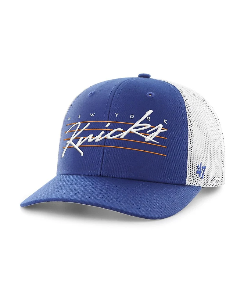 '47 Brand Men's Blue New York Knicks Downburst Trucker Adjustable Hat