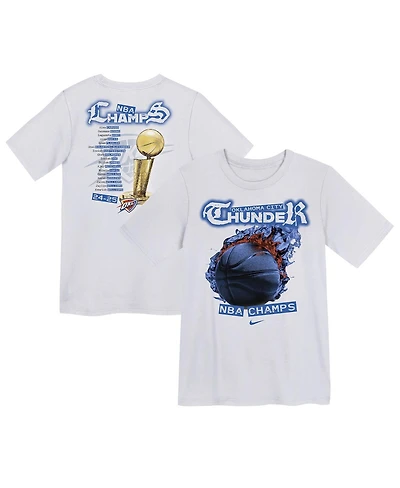 Nike Preschool White Oklahoma City Thunder 2025 Nba Finals Champions Parade Roster T-Shirt