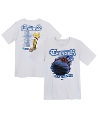 Nike Preschool White Oklahoma City Thunder 2025 Nba Finals Champions Parade Roster T-Shirt