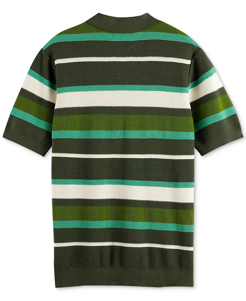 Scotch & Soda Men's Short Sleeve Striped Polo Shirt