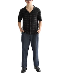 Scotch & Soda Men's Short Sleeve Tone on Button-Front Shirt