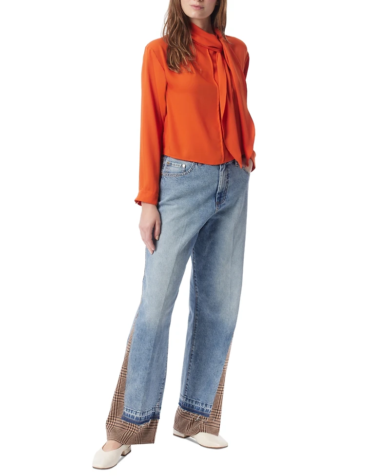 Dee Ocleppo Women's Soraya Solid-Color Scarf-Neck Top