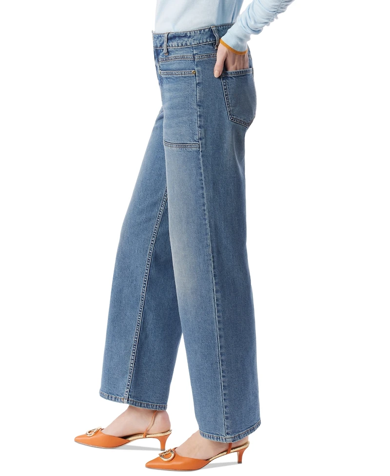 Dee Ocleppo Women's Astrid High-Rise Wide-Leg Jeans
