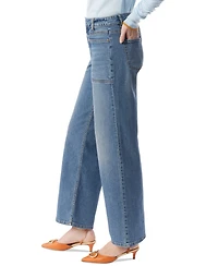 Dee Ocleppo Women's Astrid High-Rise Wide-Leg Jeans