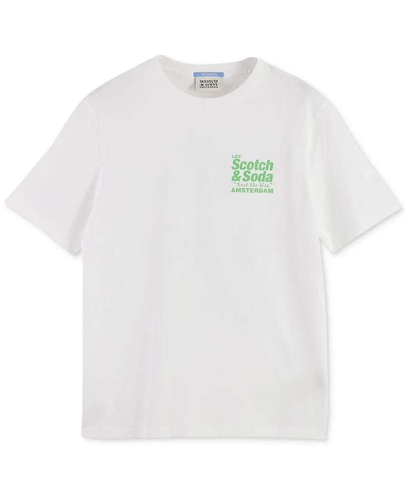 Scotch & Soda Men's Short Sleeve Logo Graphic Crewneck T-Shirt